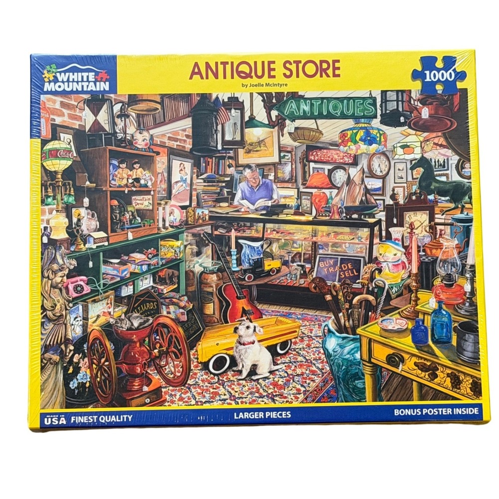 White Mountain Puzzles Antique Store 1000 Piece Puzzle New Sealed